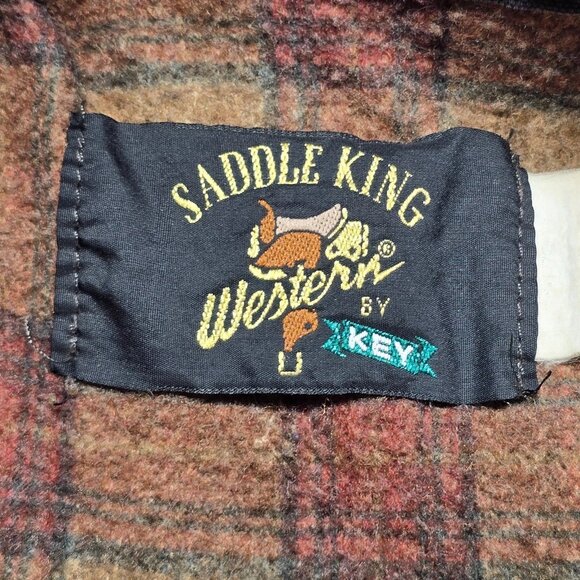 Saddle King By Key Western Trucker Jacket Mens XL Black Denim Pockets Snap - Picture 10 of 13